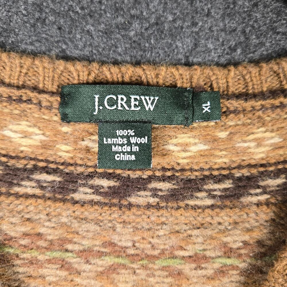 NWOT J.Crew Fair Isle 100% Lambswool Sweater Vest Masc Size XL V-Neck - Picture 2 of 6
